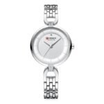 ⁦Montre Femme CURREN 9052 – Cadran Rond Argenté, Bracelet Fin Façon Bijou⁩ - الصورة ⁦2⁩
