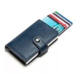 ⁦Porte-Cartes Anti-RFID à Éjection – Bleu marine⁩ - الصورة ⁦2⁩