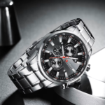 ⁦Montre Homme CURREN 8351 Chronographe – Cadran Gris Anthracite, Bracelet Acier⁩ - الصورة ⁦3⁩