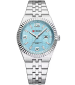 ⁦Montre Homme CURREN 8498 – Cadran Bleu Glacier Texturé et Bracelet Acier⁩ - الصورة ⁦2⁩