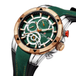 ⁦Montre Homme REWARD 83013 Chronographe – Cadran Vert et Lunette Or Rose⁩ - الصورة ⁦2⁩