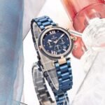 ⁦Montre Femme REWARD RD63084 Chronographe – Acier Bleu, Or Rose⁩ - الصورة ⁦3⁩