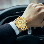 ⁦Montre Homme MINI FOCUS MF0470 Chronographe – Tout Doré, Cadran Texturé⁩ - الصورة ⁦2⁩