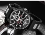⁦Montre Homme MINI FOCUS MF0268 Chronographe Sport – Cadran Noir, Silicone Bicolore⁩ - الصورة ⁦2⁩
