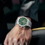 ⁦Montre Homme MINI FOCUS MF0612 Chronographe – Cadran Vert, Acier Argenté⁩ - الصورة ⁦3⁩