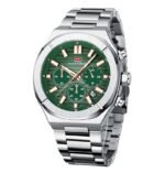 ⁦Montre Homme MINI FOCUS MF0612 Chronographe – Cadran Vert, Acier Argenté⁩ - الصورة ⁦5⁩