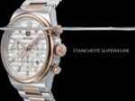 ⁦Montre Homme BENYAR 5214 Chronographe – Bicolore Argent et Or Rose, Cadran Argenté⁩ - الصورة ⁦4⁩