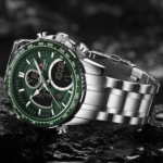 ⁦Montre Homme NAVIFORCE NF9182 Analogique-Digitale – Cadran Vert, Acier Argenté⁩ - الصورة ⁦3⁩