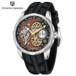 ⁦Montre Homme PAGANI DESIGN PD-YS022 Automatique Squelette – Cadran Marron et Noir, 44 mm⁩ - الصورة ⁦4⁩