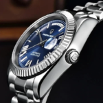 ⁦Montre Homme PAGANI DESIGN PD-1752 Automatique – Cadran Bleu, Chiffres Romains, 36 mm⁩ - الصورة ⁦3⁩