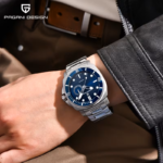 ⁦Montre Homme PAGANI DESIGN PD-1823 Style Plongée – Boîtier Coussin, Cadran et Lunette Bleus⁩ - الصورة ⁦2⁩