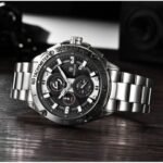 ⁦Montre Homme BENYAR 5148 Chronographe – Cadran Noir, Acier Argenté⁩ - الصورة ⁦8⁩