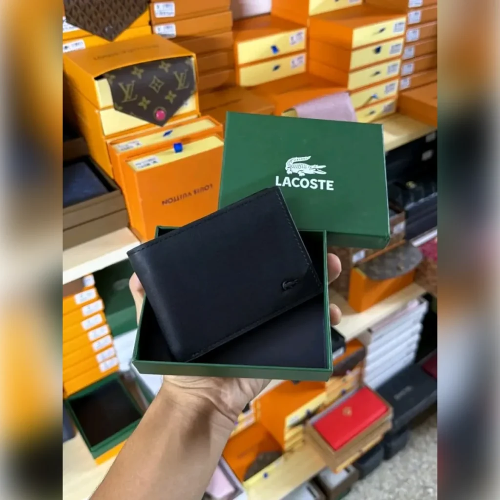 Portefeuille Homme Lacoste – Coffret Cadeau, Noir