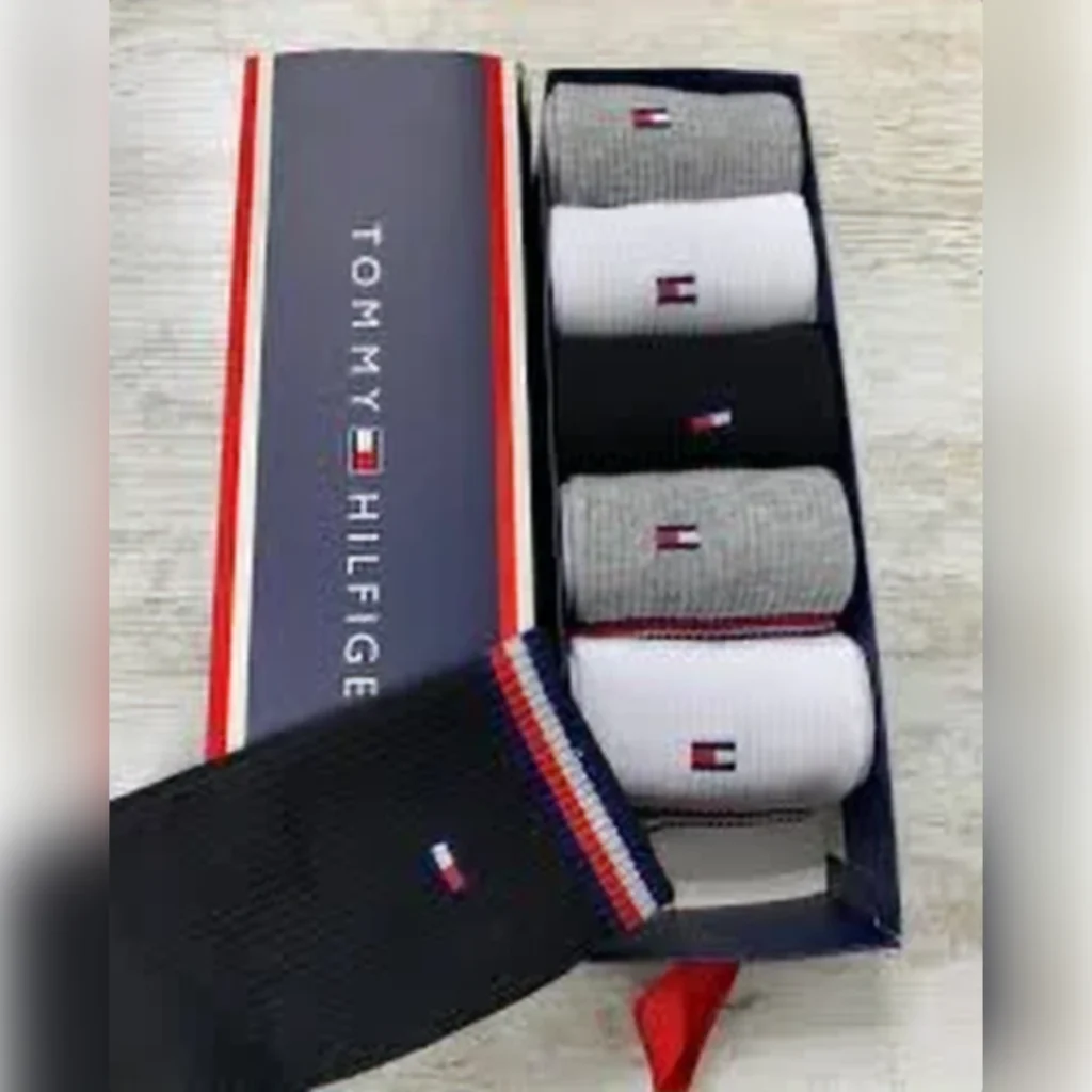 Chaussettes Homme Tommy Hilfiger – Coton, Coffret Cadeau, Noir, Blanc & Gris