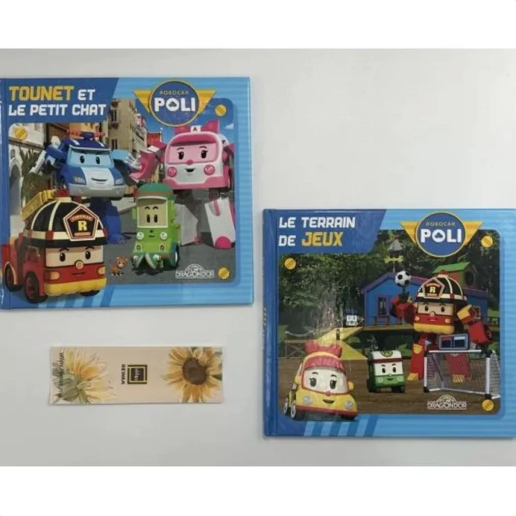 Robocar Poli – pack de 2 histoires : Tounet et petit chat + Le terrain de jeux
