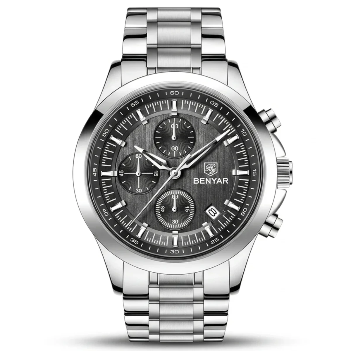rewak-hd-6318 Montre Homme BENYAR 5210 Chronographe – Cadran Gris, Acier