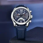 Montre Homme BENYAR 5272 Multifonction – Cadran Bleu, Bracelet Perforé Bleu