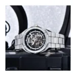 Montre Homme BENYAR 5212 Automatique Squelette – Argenté et Noir, 41 mm