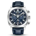Montre Homme BENYAR 5205 Chronographe 43 mm – Cadran Bleu, Boîtier Argenté, Bracelet Bleu