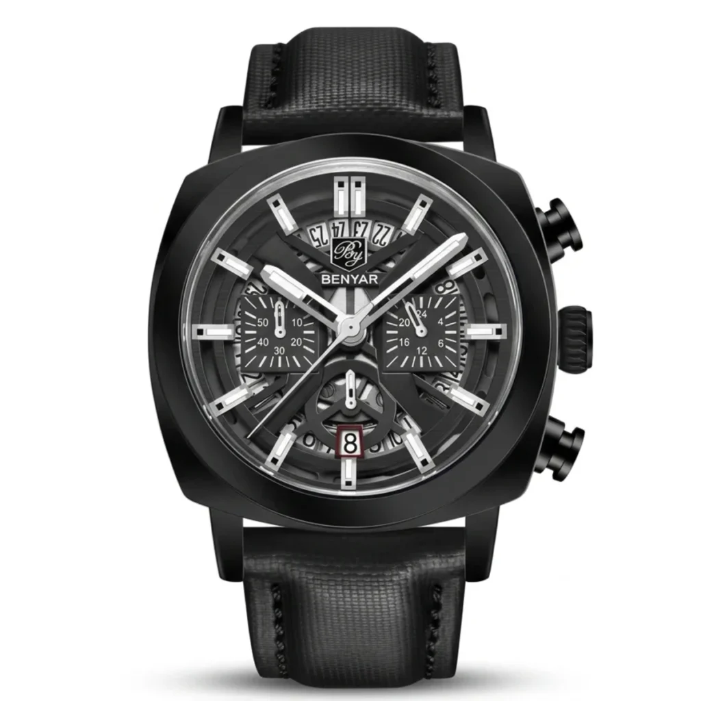 Montre Homme BENYAR 5205 Chronographe 43 mm – Tout Noir