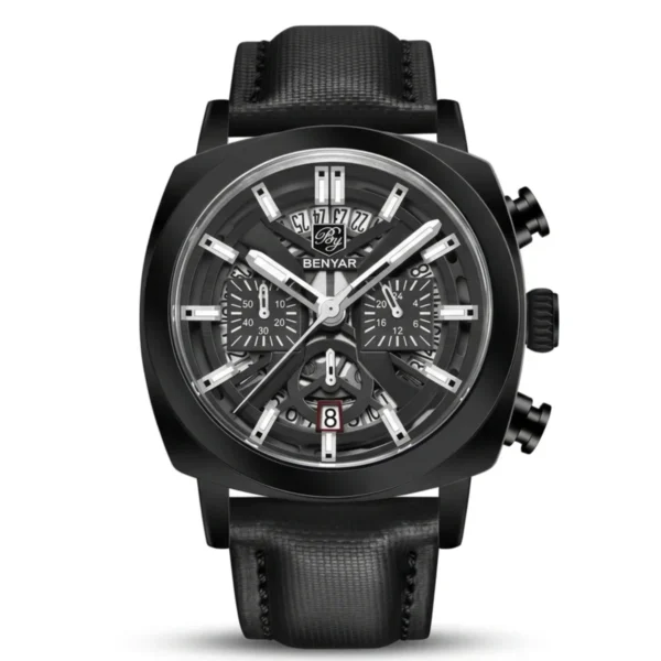 Montre Homme BENYAR 5205 Chronographe 43 mm – Tout Noir