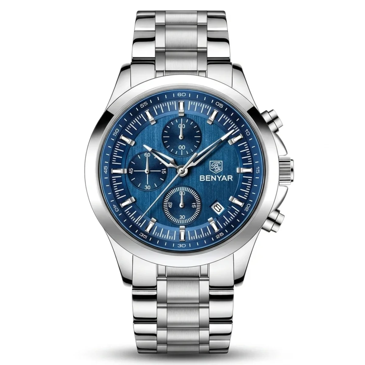 rewak-hd-6492 Montre Homme BENYAR 5210 Chronographe – Cadran Bleu, Acier