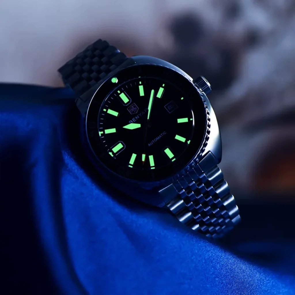 Montre Homme BENYAR 5211 Automatique – Cadran Noir, Acier, 50 m (Jubilé)