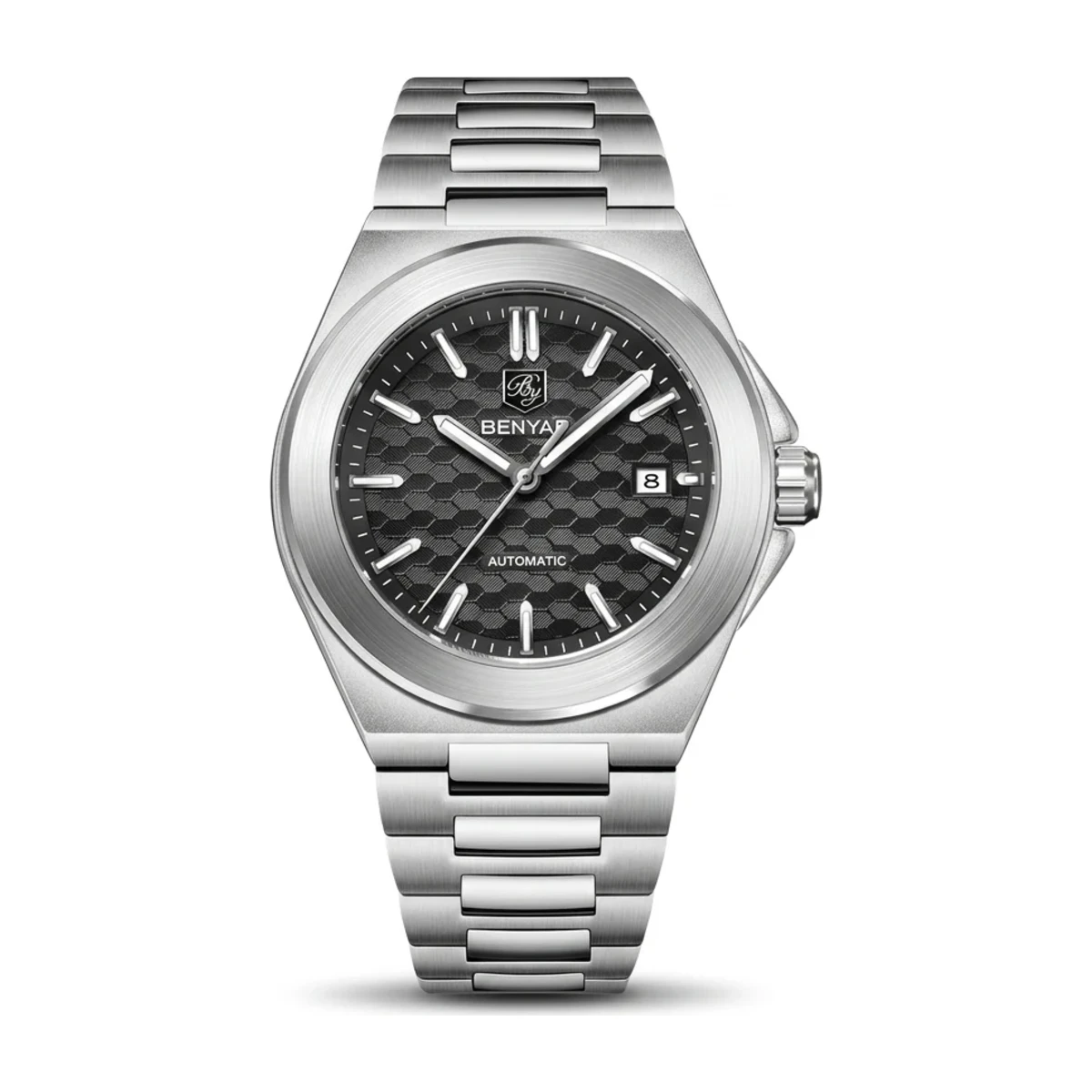 rewak-hd-6581 Montre Homme BENYAR 5219 Automatique – Cadran Noir, Acier, 50 m