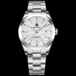 Montre Homme BENYAR 5208 Automatique – Cadran Blanc, Acier, 10 ATM
