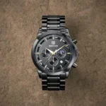 Montre Homme BENYAR 51060 Chronographe – Tout Noir, Bracelet Acier Noir