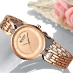 Montre Femme CURREN 9052 – Tout Or Rose, Bracelet Fin Serti de Cristaux