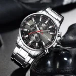 Montre Homme CURREN 8351 Chronographe – Cadran Gris Anthracite, Bracelet Acier