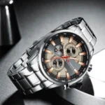 Montre Homme CURREN 8351 Chronographe – Cadran Beige Champagne et Index Or Rose