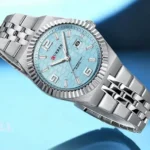 Montre Homme CURREN 8498 – Cadran Bleu Glacier Texturé et Bracelet Acier