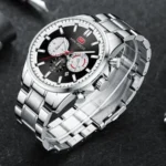 Montre Homme MINI FOCUS 5169 Chronographe – Cadran Noir, Acier Argenté