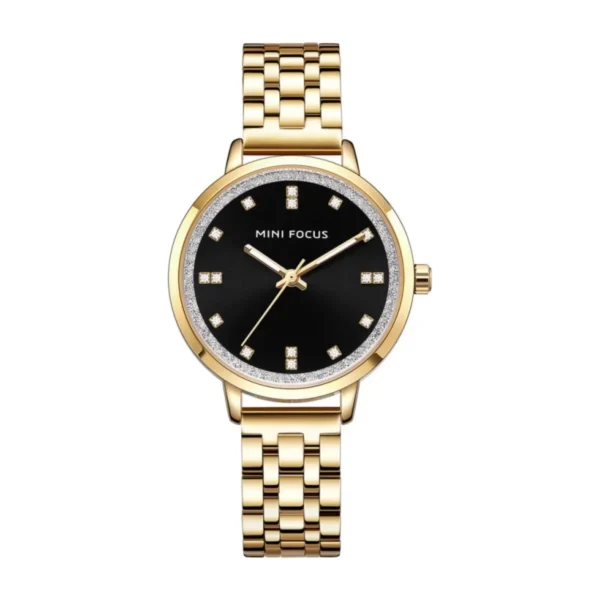 Montre Femme MINI FOCUS MF0047 – Dorée, Cadran Noir