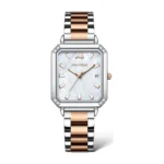 Montre Femme MINI FOCUS MF0472L Rectangulaire – Bicolore Or Rose et Argent