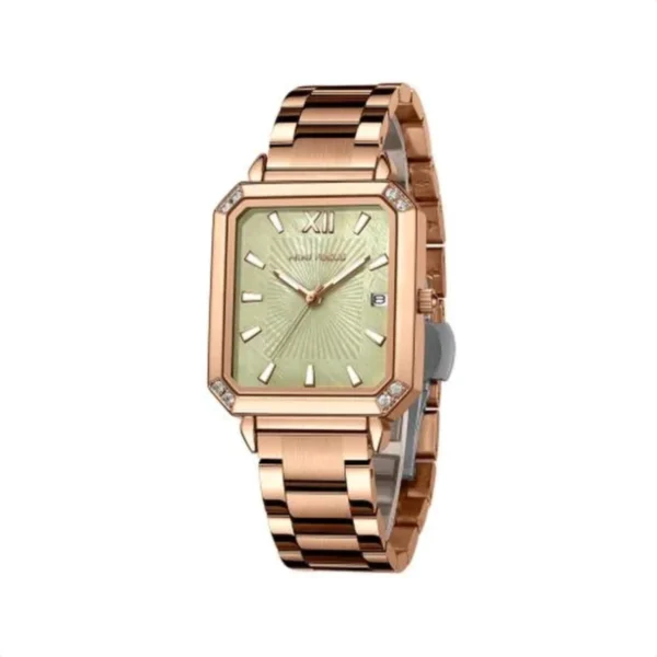 Montre Femme MINI FOCUS MF0472L Rectangulaire – Or Rose, Cadran Vert