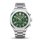 Montre Homme MINI FOCUS MF0612 Chronographe – Cadran Vert, Acier Argenté