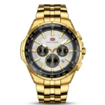 Montre Homme MINI FOCUS MF0613 Multifonction – Doré, Cadran Blanc