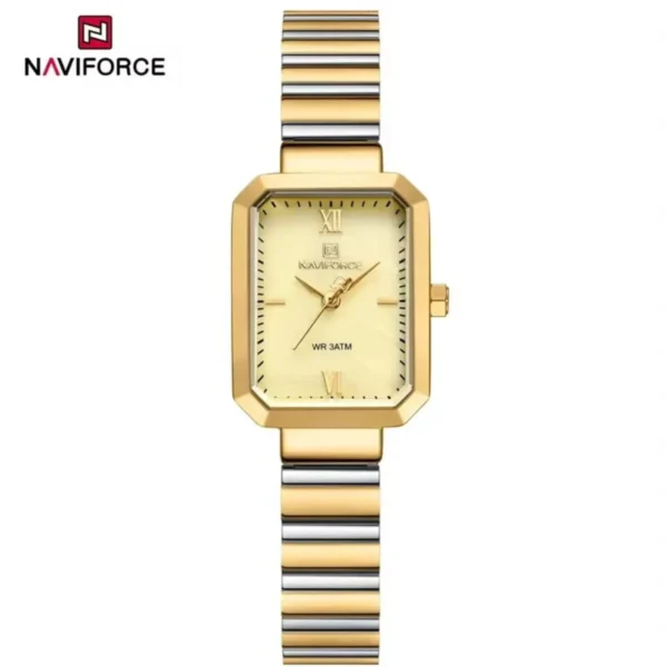 Montre Femme NAVIFORCE NF5050 Rectangulaire – Toute Dorée