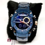 Montre Homme NAVIFORCE NF9163 Analogique-Digitale – Acier Bleu, Accents Or Rose
