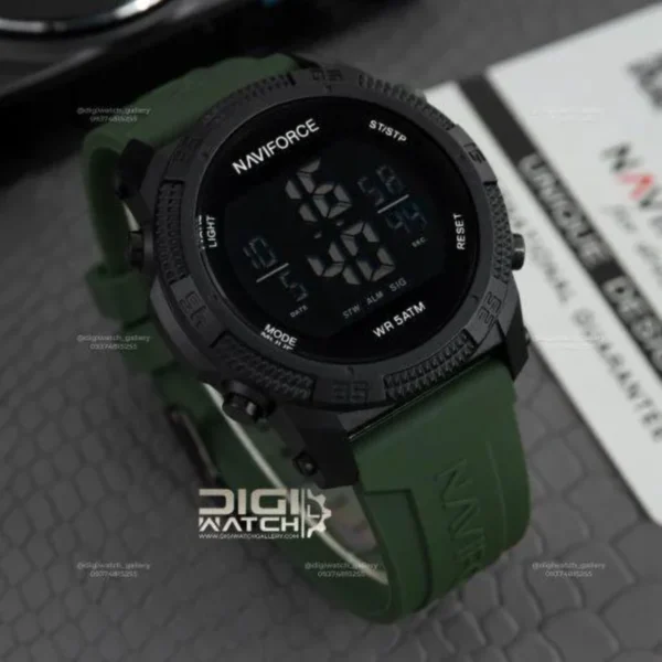 Montre Homme NAVIFORCE Digitale Sport – Bracelet Vert