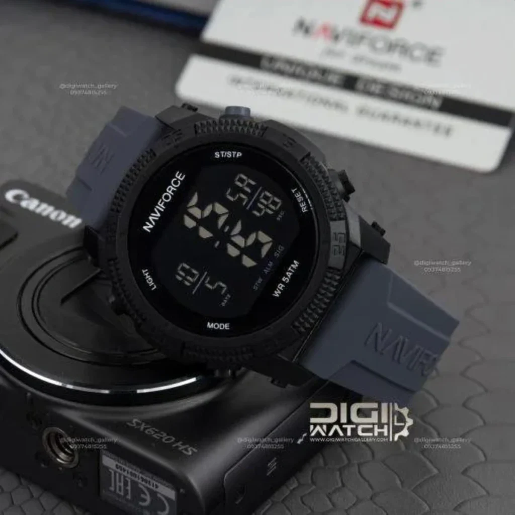 Montre Homme NAVIFORCE Digitale Sport – Bracelet Gris
