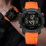 Montre Homme NAVIFORCE Digitale Sport – Bracelet Orange