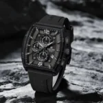 Montre Homme NAVIFORCE NF6101 Chronographe Tonneau – Tout Noir