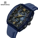 Montre Homme NAVIFORCE NF6101 Chronographe Tonneau – Bracelet Bleu