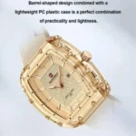 Montre Femme NAVIFORCE NF7124 Carrée – Beige et Doré
