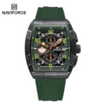 Montre Homme NAVIFORCE NF8052 Chronographe Carré – Bracelet Vert