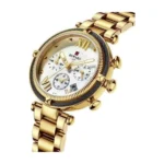 Montre Femme REWARD RD63084 Chronographe – Dorée, Cadran Blanc